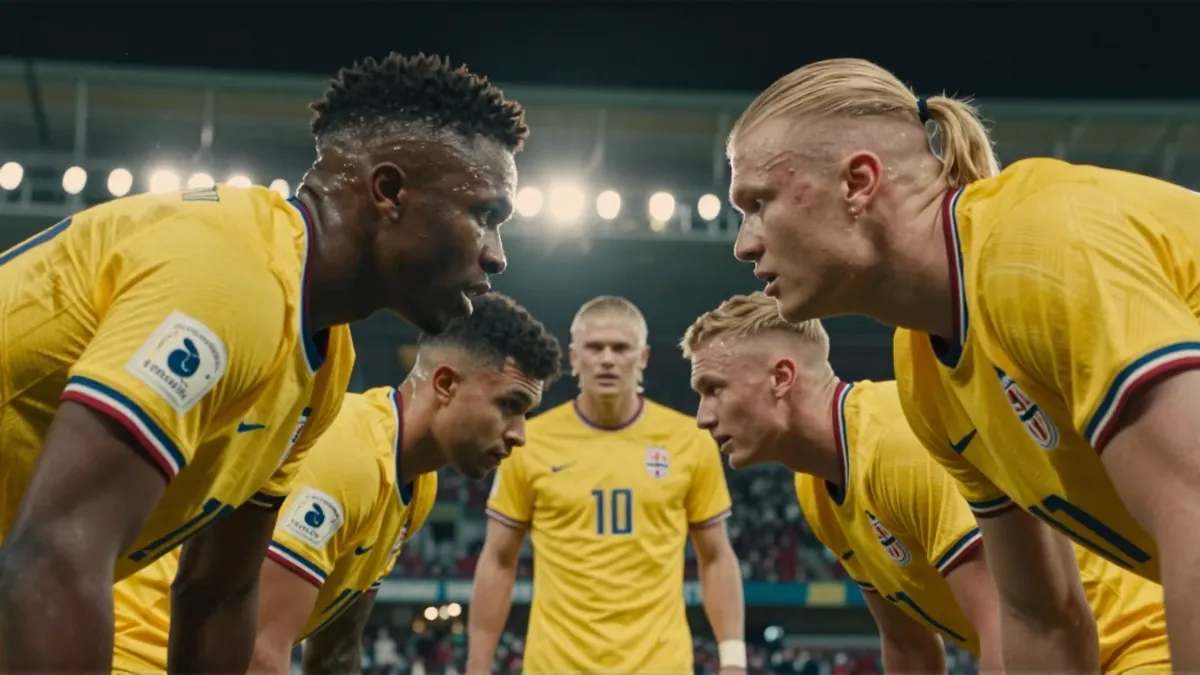 Vinícius e Haaland criam meme antes da Seleção enfrentar a Noruega